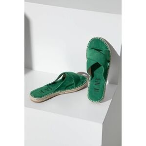 Pantofle Answear Lab dámské, zelená barva