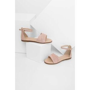 Semišové sandály Answear Lab dámské, růžová barva