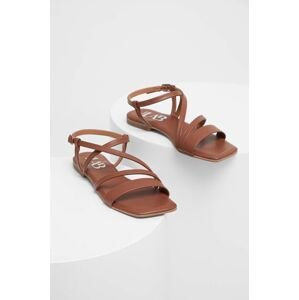 Kožené sandály Answear Lab dámské, hnědá barva