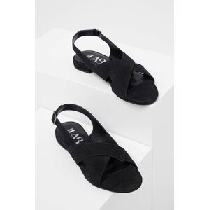 Semišové sandály Answear Lab dámské, černá barva