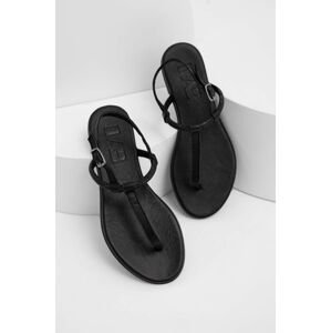 Kožené sandály Answear Lab X limitovaná kolekce SISTERHOOD dámské, černá barva