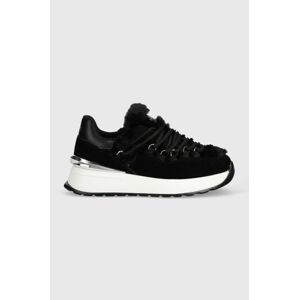 Semišové sneakers boty GOE černá barva, MM2N4094.BLACK