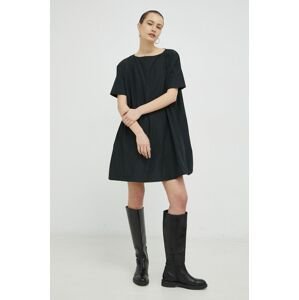 Šaty Liviana Conti černá barva, mini, oversize