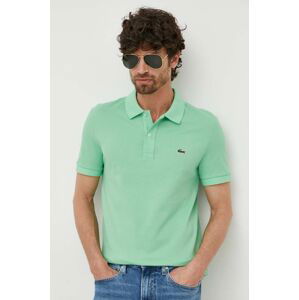 Bavlněné polo tričko Lacoste zelená barva, PH4012-001