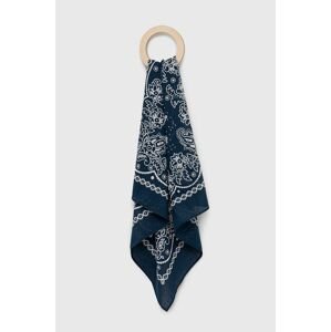 Bavlněný šátek Levi's tmavomodrá barva, vzorovaná