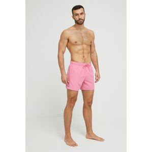 Plavkové šortky Lacoste růžová barva, MH6270-528