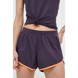 Běžecké šortky Under Armour Fly-By 2.0 šedá barva, medium waist