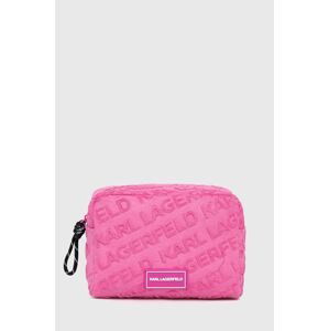 Kosmetická taška Karl Lagerfeld růžová barva