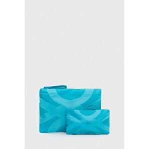 Kosmetická taška United Colors of Benetton 2-pack tyrkysová barva