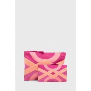 Kosmetická taška United Colors of Benetton 2-pack růžová barva