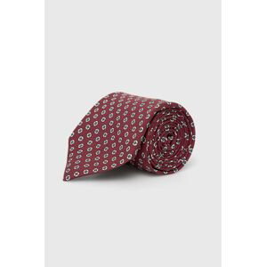 Hedvábná kravata Polo Ralph Lauren vínová barva