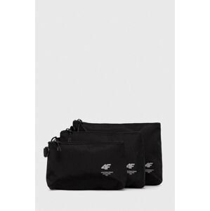 Kosmetická taška 4F 3-pack černá barva