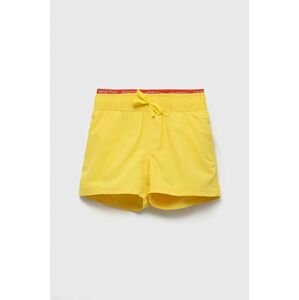 Dětské plavkové šortky United Colors of Benetton žlutá barva
