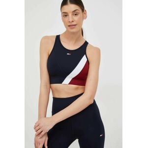 Sportovní podprsenka Tommy Hilfiger tmavomodrá barva