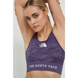 Sportovní podprsenka The North Face Mountain Athletics fialová barva