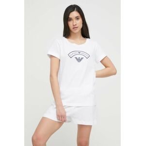 Bavlněné pyžamo Emporio Armani Underwear bílá barva, bavlněná