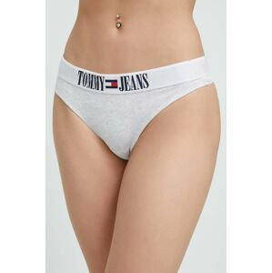 Tanga Tommy Jeans šedá barva