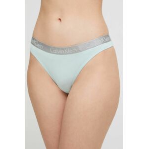 Tanga Calvin Klein Underwear tyrkysová barva