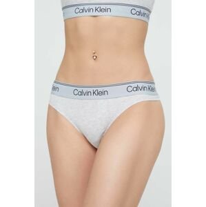 Tanga Calvin Klein Underwear šedá barva