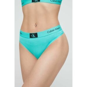 Tanga Calvin Klein Underwear tyrkysová barva