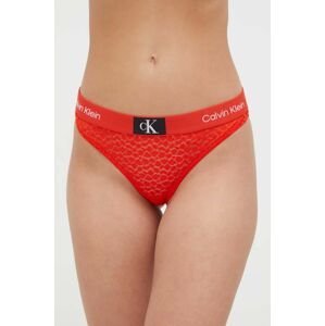 Tanga Calvin Klein Underwear červená barva