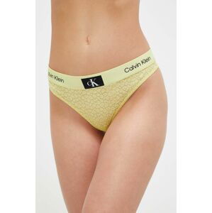 Tanga Calvin Klein Underwear žlutá barva