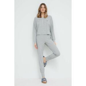 Pyžamo Polo Ralph Lauren šedá barva