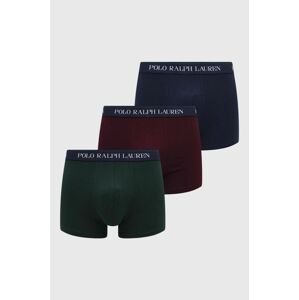 Boxerky Polo Ralph Lauren 3-pack pánské, tmavomodrá barva