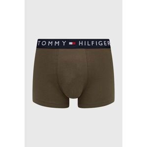 Boxerky Tommy Hilfiger pánské, zelená barva