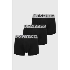 Boxerky Calvin Klein Underwear 3-pack pánské, černá barva