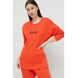 Mikina Calvin Klein Underwear oranžová barva, s aplikací