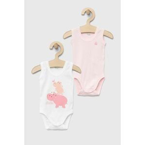 Bavlněné kojenecké body United Colors of Benetton 2-pack