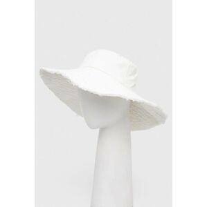 Bavlněná čepice Sisley bílá barva