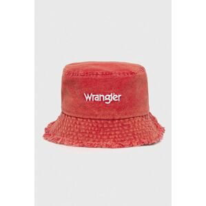 Bavlněná čepice Wrangler červená barva