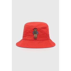 Bavlněná čepice Polo Ralph Lauren Červená barva