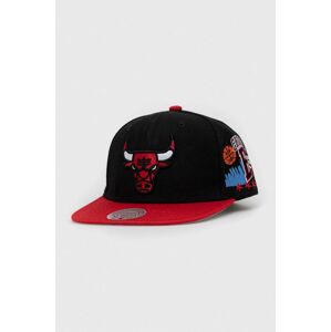 Kšiltovka Mitchell&Ness Chicago Bulls černá barva, s aplikací