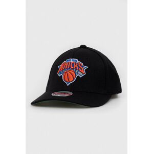 Čepice s vlněnou směsí Mitchell&Ness Brooklyn Nets černá barva, s aplikací