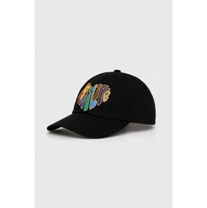 Bavlněná baseballová čepice Karl Kani černá barva, s aplikací