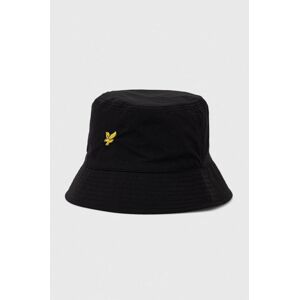 Oboustranný klobouk Lyle & Scott černá barva