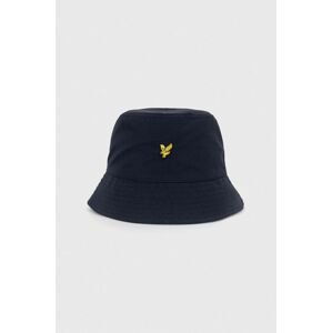 Oboustranný klobouk Lyle & Scott tmavomodrá barva