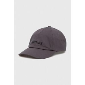Bavlněná baseballová čepice Nicce šedá barva