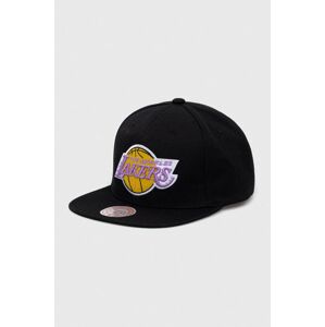 Kšiltovka Mitchell&Ness Los Angeles Lakers černá barva, s aplikací