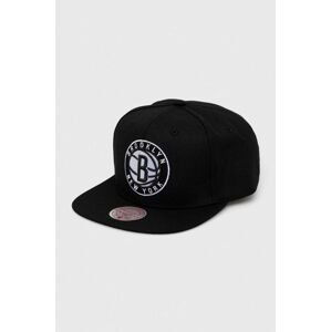 Kšiltovka Mitchell&Ness Brooklyn Nets černá barva, s aplikací