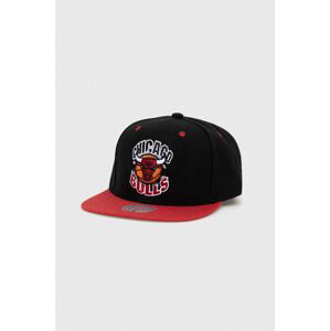 Kšiltovka Mitchell&Ness Chicago Bulls černá barva, s aplikací