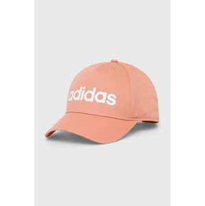 Bavlněná baseballová čepice adidas oranžová barva, s potiskem