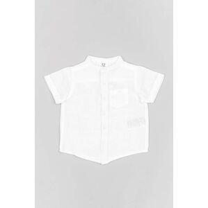 Kojenecká košile zippy bílá barva