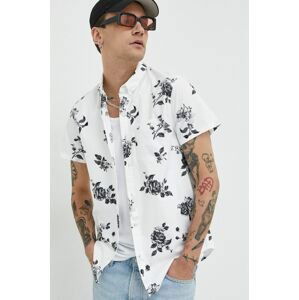 Košile Hollister Co. pánská, bílá barva, regular, s límečkem button-down