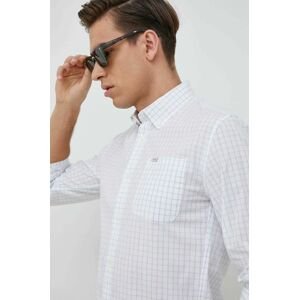 Bavlněné tričko Pepe Jeans Larry bílá barva, slim, s límečkem button-down