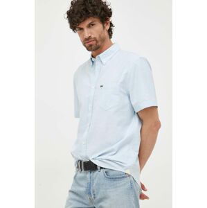 Bavlněné tričko Lacoste regular, s límečkem button-down