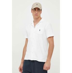 Košile Polo Ralph Lauren pánská, bílá barva, regular, s klasickým límcem